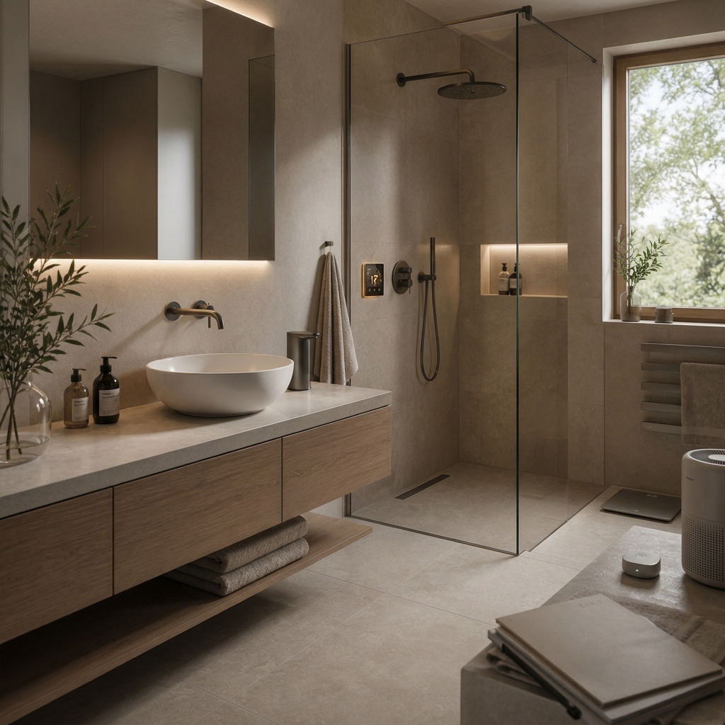 Modernes Badezimmer mit hochwertiger Sanitärtechnik in Lampertheim
